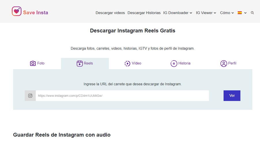 Descargar Reels Instagram