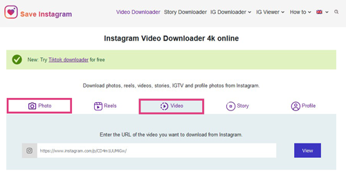 save instagram videos online
