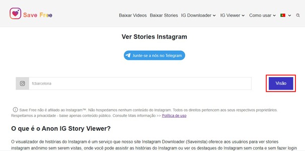 visualizador de histórias do instagram