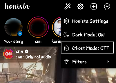 Ghost mode in Honista